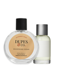 Two perfume bottles by Dupes & Co. on a white background